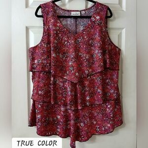 Sleeveless Layered Flowy Blouse